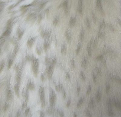 Shannon Fabrics Snow Leopard Fur  White Taupe